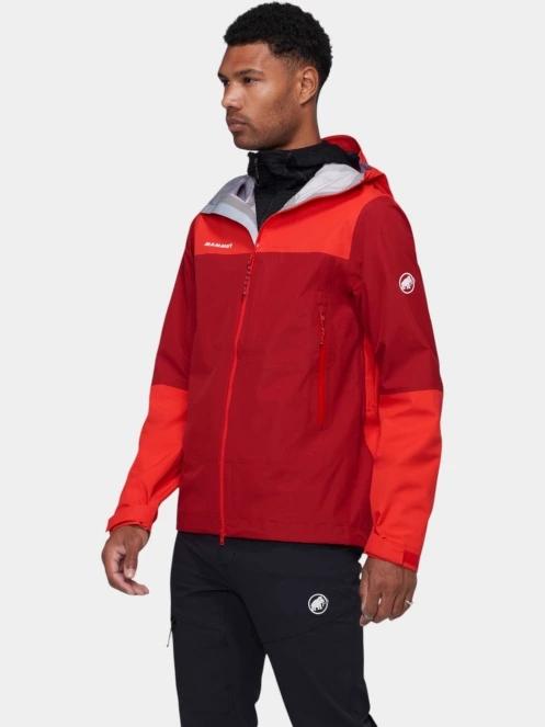 Mammut Alto Guide HS Hooded Jacket férfi vízhatlan túrakabát piros színben 3