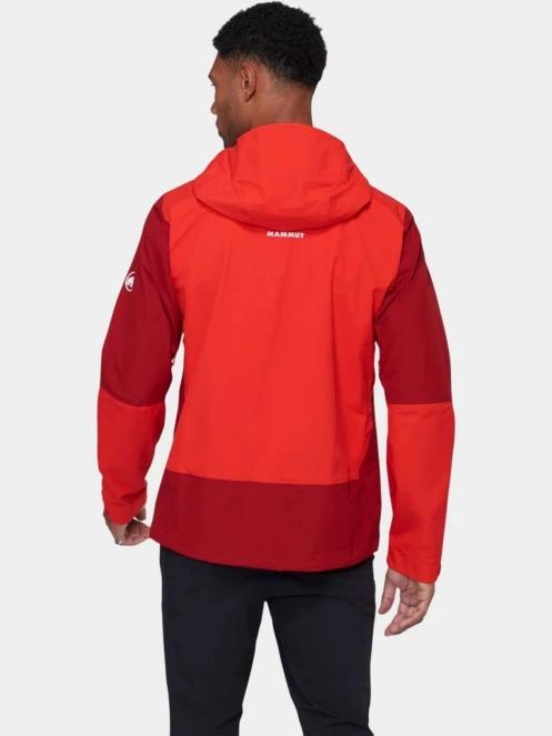 Mammut Alto Guide HS Hooded Jacket férfi vízhatlan túrakabát piros színben 4