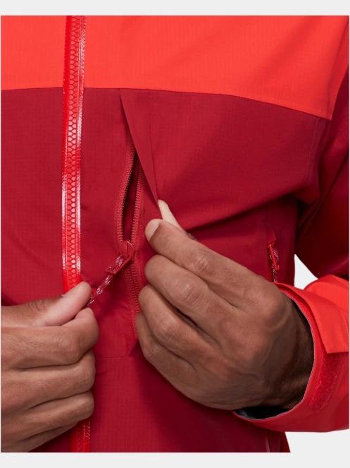 Mammut Alto Guide HS Hooded Jacket férfi vízhatlan túrakabát piros színben 8