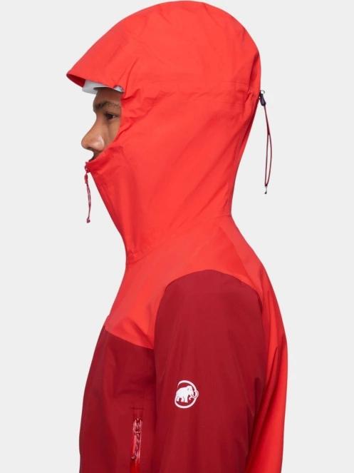 Mammut Alto Guide HS Hooded Jacket férfi vízhatlan túrakabát piros színben 9