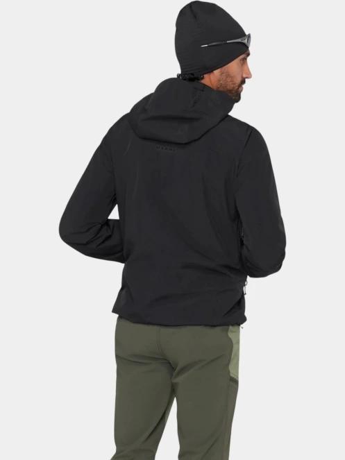 Mammut Crag HS Hooded Jacket férfi vízhatlan túrakabát fekete színben 4