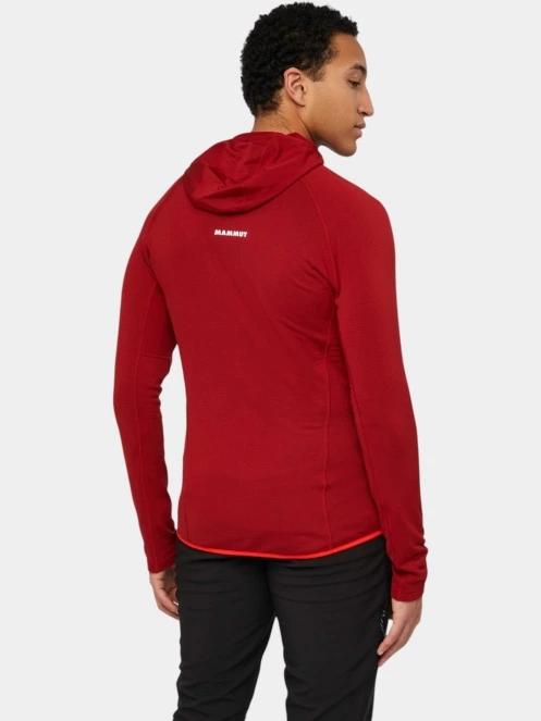 Mammut Aenergy Light ML Hooded Jacket férfi polár pulóver piros színben 4