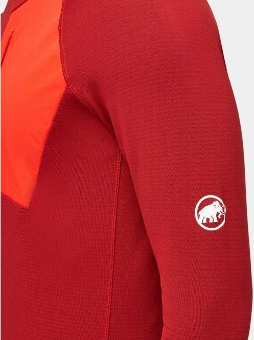 Mammut Aenergy Light ML Hooded Jacket férfi polár pulóver piros színben 7