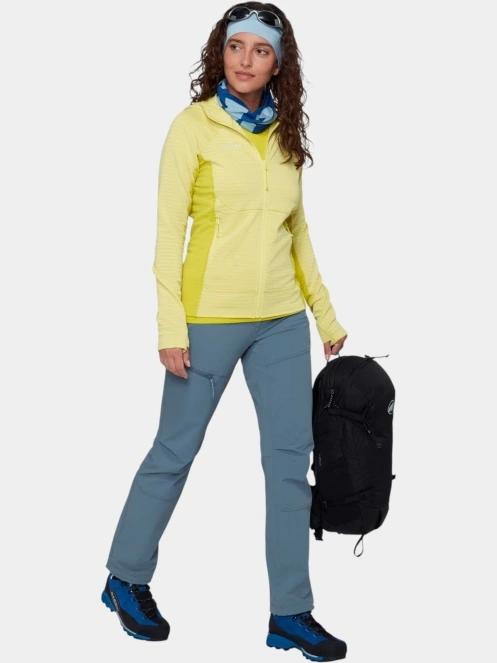 Mammut Taiss ML Hooded Jacket női polár pulóver sárga színben 5