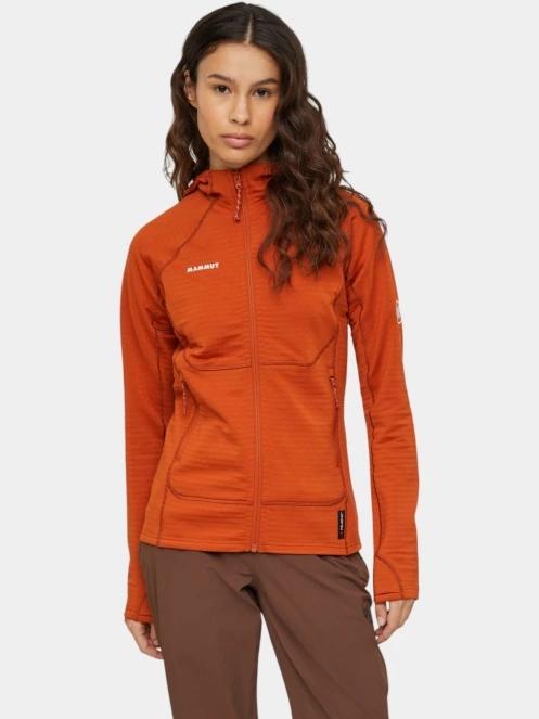 Mammut Taiss ML Hooded Jacket női polár pulóver narancssárga színben 2