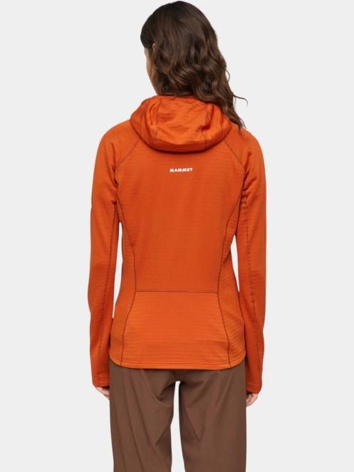 Mammut Taiss ML Hooded Jacket női polár pulóver narancssárga színben 4