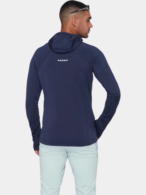 Mammut Taiss ML Hooded Jacket férfi polár pulóver sötétkék színben 4