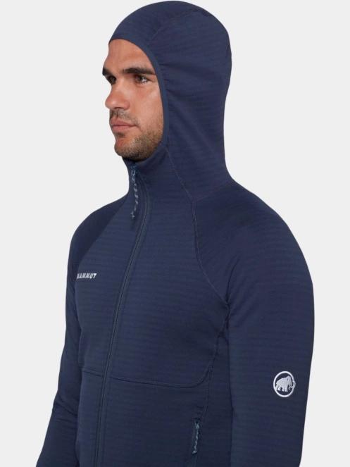 Mammut Taiss ML Hooded Jacket férfi polár pulóver sötétkék színben 6