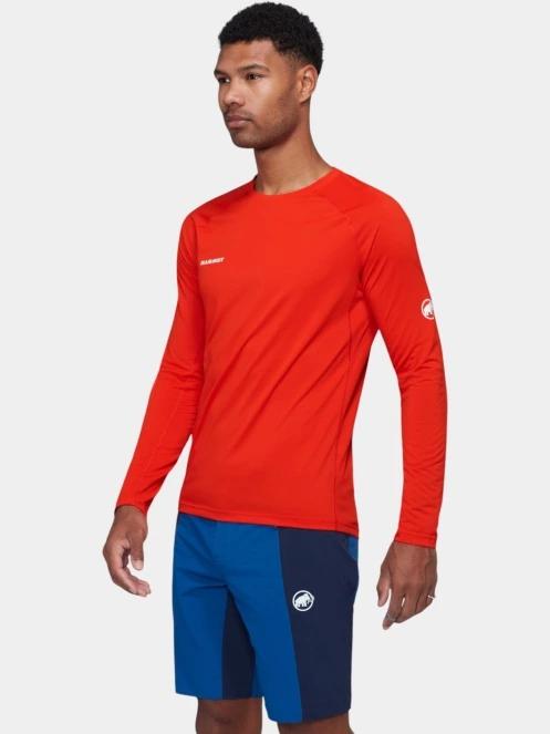 Mammut Ducan FL Longsleeve férfi aláöltöző felső piros színben 3