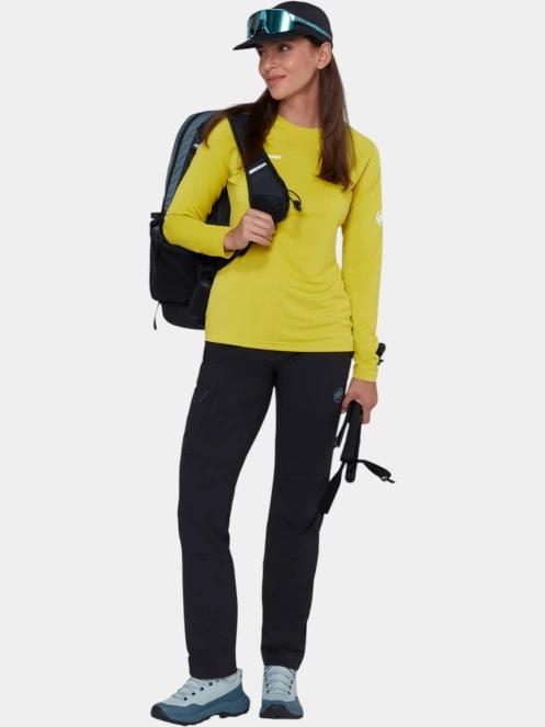 Mammut Ducan FL Longsleeve női aláöltöző felső sárga színben 5