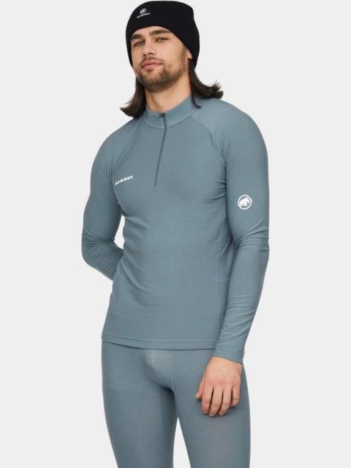 Mammut Tree Wool Thermal FL Half Zip Longsleeve férfi hosszú ujjú sport póló szürke színben 2