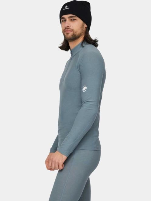 Mammut Tree Wool Thermal FL Half Zip Longsleeve férfi hosszú ujjú sport póló szürke színben 3