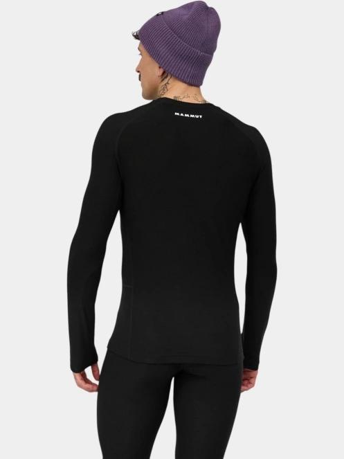 Mammut Tree Wool Thermal FL Longsleeve férfi hosszú ujjú sport póló fekete színben 4