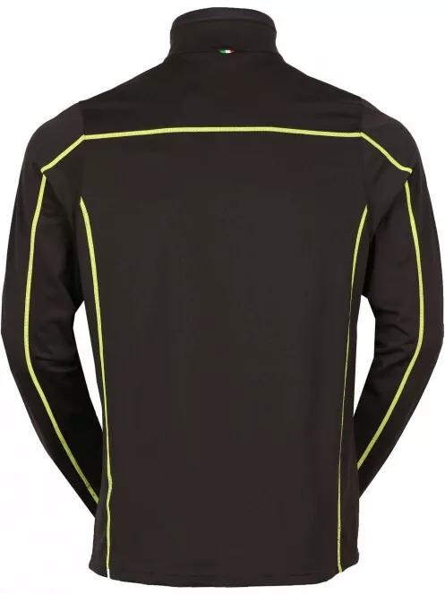 Mico Man Half Neck Full Zip Shirt Velour férfi hosszú ujjú sport póló fekete színben 3
