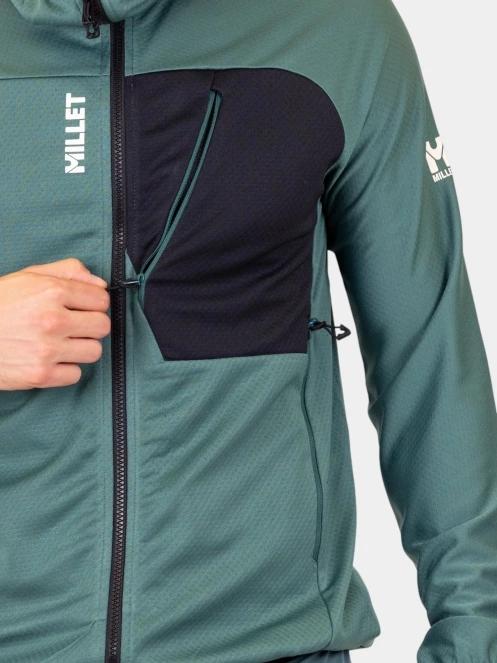 Millet Lokka Hoodie Iii M férfi polár pulóver zöld színben 7