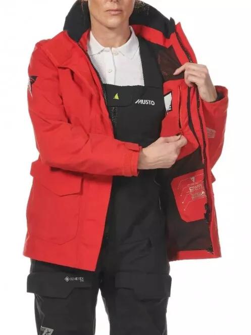Musto Br1 Inshore Jkt  Fw női vitorlás kabát piros színben 5
