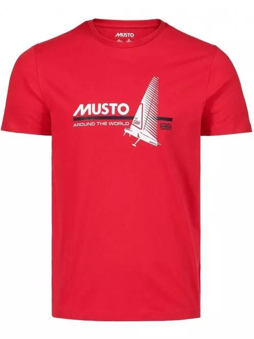 Musto Ocean Born Ss Tee férfi rövid ujjú póló piros színben 2