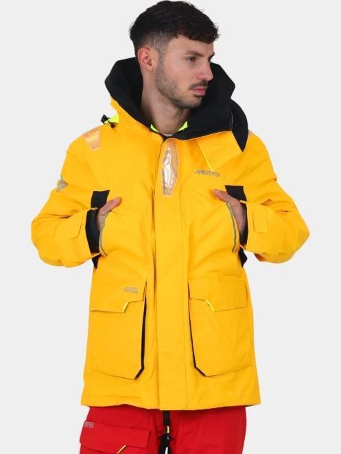 Musto BR2 Offshore Jkt 2.0 férfi vitorlás kabát sárga színben 6