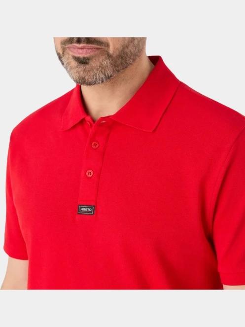 Musto ESS Pique Polo férfi galléros póló piros színben 4