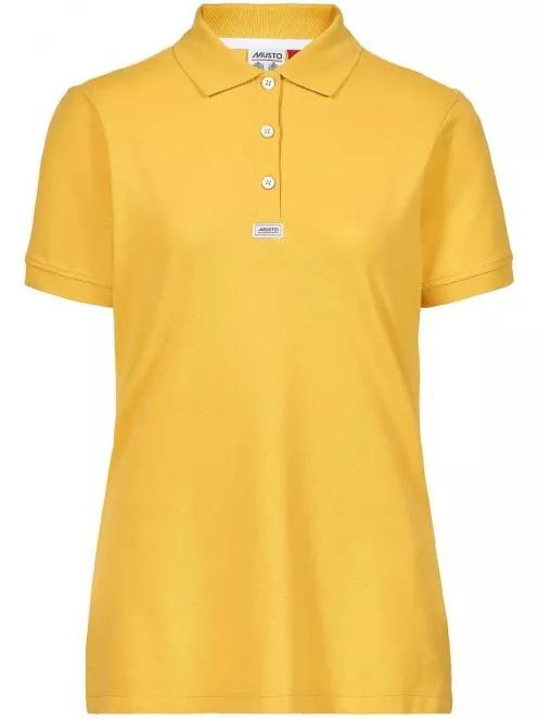 Musto W Ess Pique Polo női galléros póló sárga színben 2