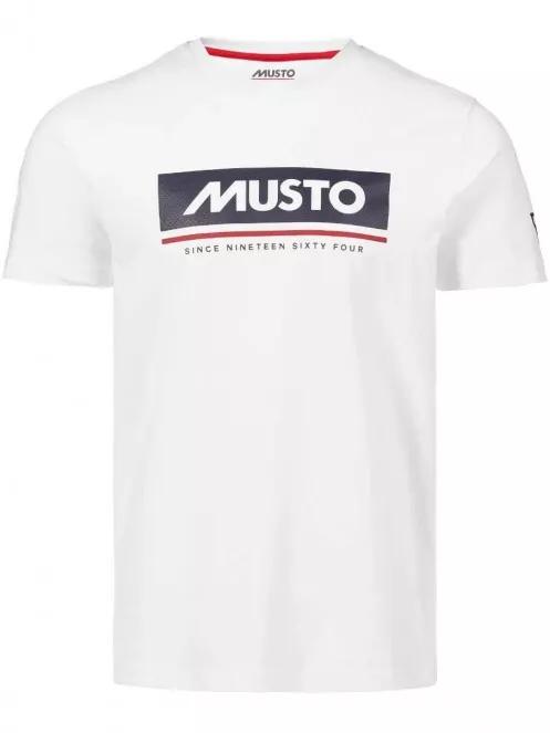 Musto Marina Musto Logo Tee férfi rövid ujjú póló fehér színben 2