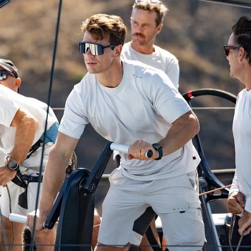 Musto M Evo Crew Sunblock férfi rövid ujjú sport póló szürke színben 6