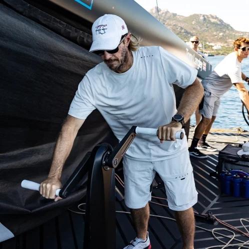 Musto M Evo Crew Sunblock férfi rövid ujjú sport póló szürke színben 7