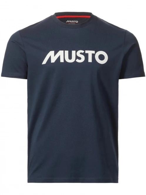 Musto M Musto Logo Tee férfi rövid ujjú póló sötétkék színben 4