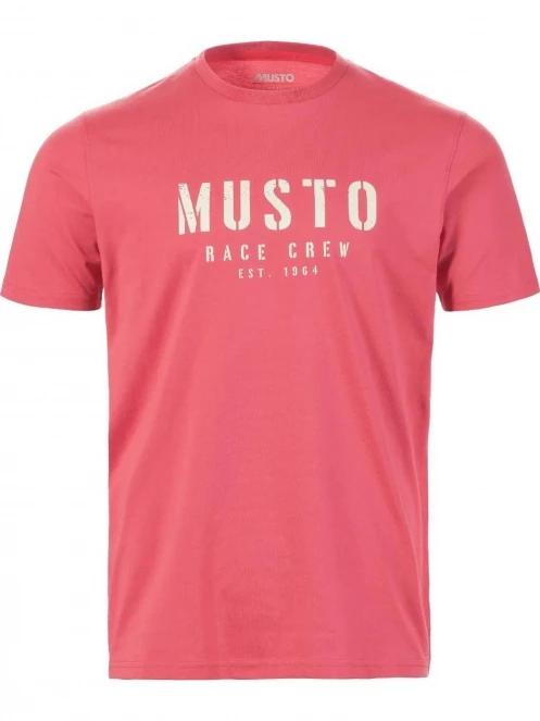 Musto M Classic Musto Ss Tee férfi rövid ujjú póló rózsaszín színben 4