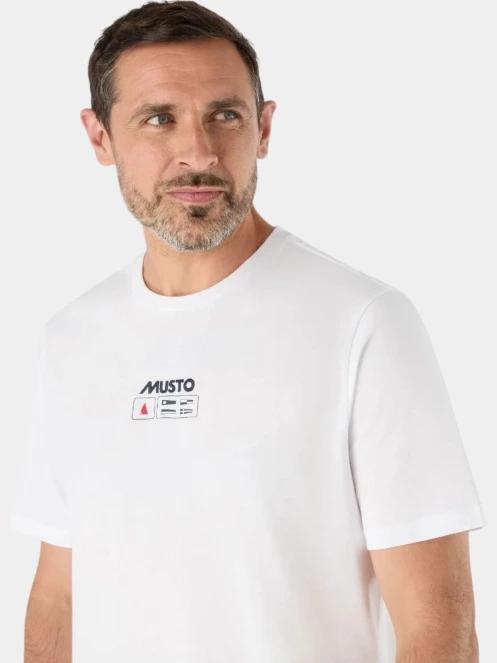 Musto M Flag Ss Tee férfi rövid ujjú póló fehér színben 5