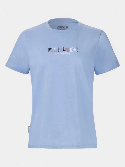 Musto W 1964 Graphic Ss Tee női rövid ujjú póló világoskék színben 5