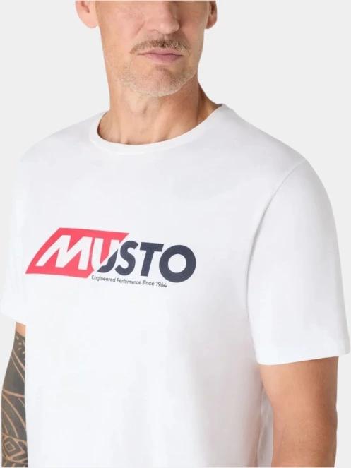 Musto M Marine Graphic SS férfi rövid ujjú póló fehér színben 4
