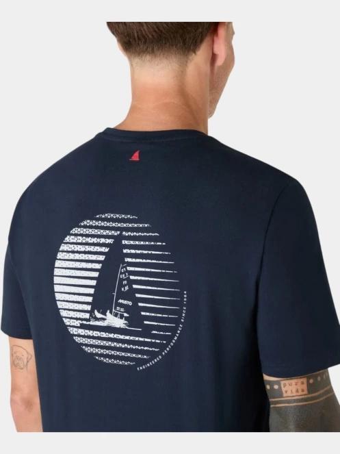 Musto M Marine Graphic SS férfi rövid ujjú póló sötétkék színben 5