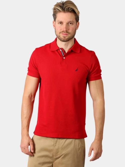 Nautica Cast Polo Shirt férfi galléros póló piros színben 2