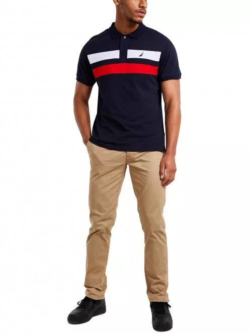 Nautica Zeke Polo Shirt férfi galléros póló sötétkék színben 4