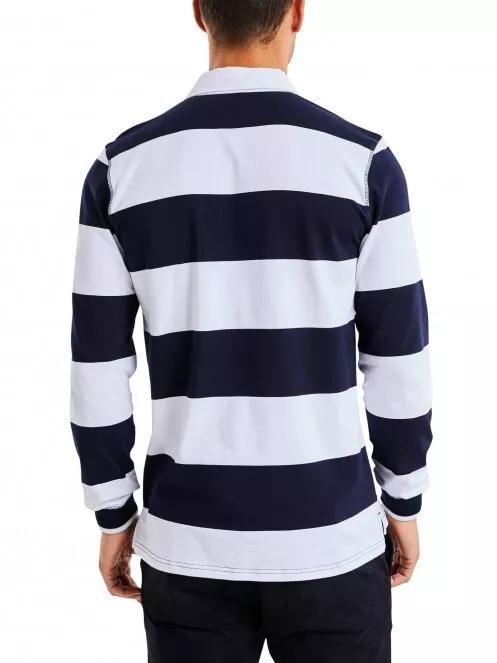 Nautica Delaney Rugby Shirt férfi hosszú ujjú galléros póló sötétkék színben 3