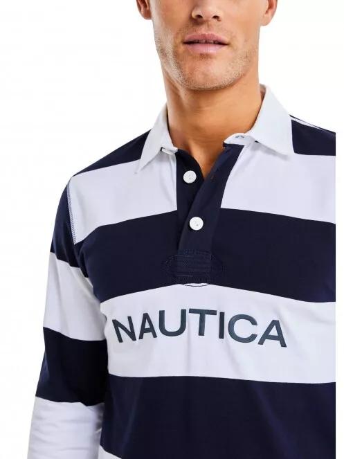 Nautica Delaney Rugby Shirt férfi hosszú ujjú galléros póló sötétkék színben 5