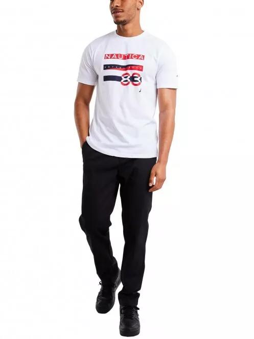 Nautica Gull T-Shirt férfi rövid ujjú póló fehér színben 4