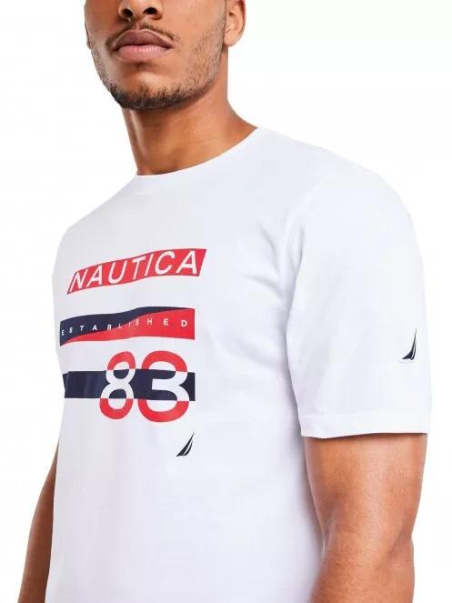 Nautica Gull T-Shirt férfi rövid ujjú póló fehér színben 5