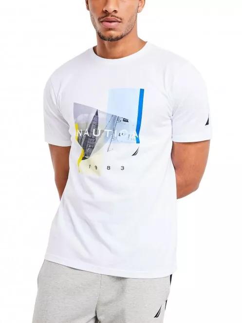 Nautica Yonder T-Shirt férfi rövid ujjú póló fehér színben 2
