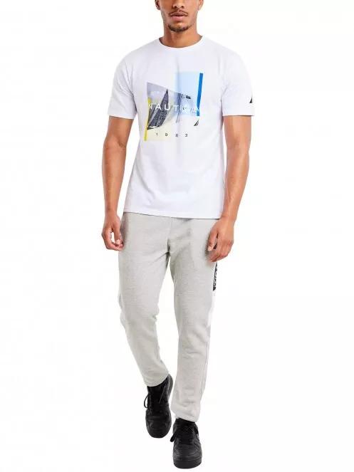 Nautica Yonder T-Shirt férfi rövid ujjú póló fehér színben 4