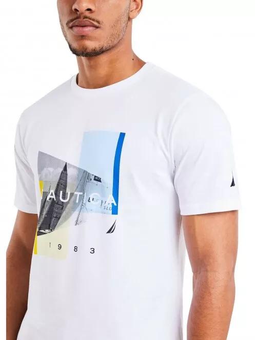Nautica Yonder T-Shirt férfi rövid ujjú póló fehér színben 5
