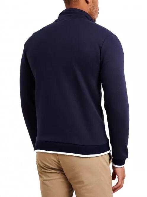 Nautica Conway 1/4 Zip Top férfi galléros pulóver sötétkék színben 3