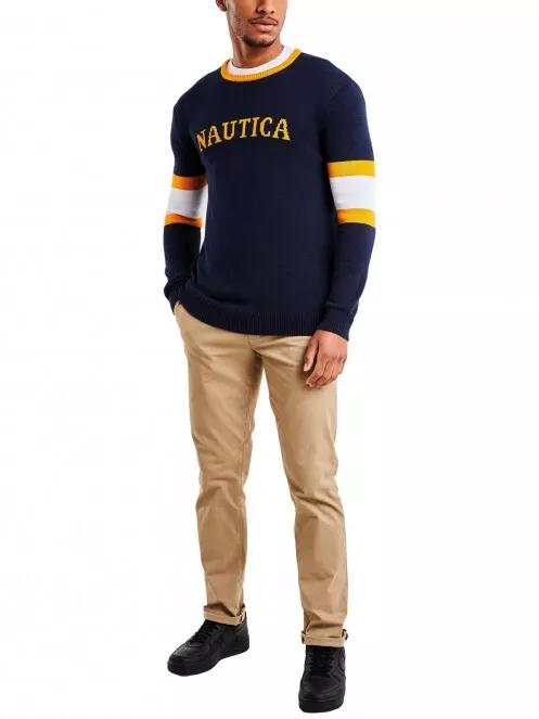 Nautica Vigo Knitwear férfi pulóver sötétkék színben 4