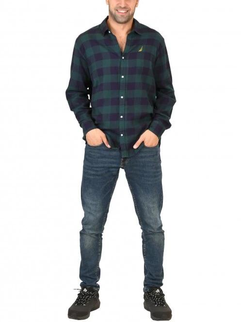 Nautica Brigg LS Shirt férfi hosszú ujjú ing zöld színben 5