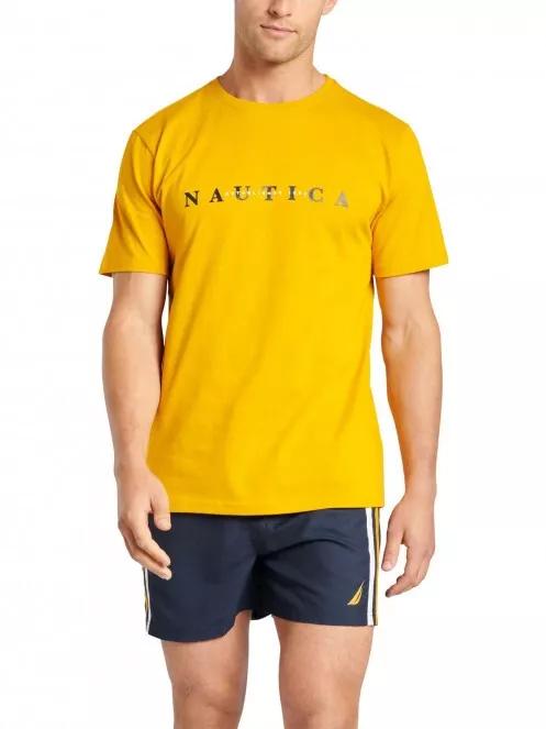 Nautica Laszlo T-Shirt férfi rövid ujjú póló sárga színben 2