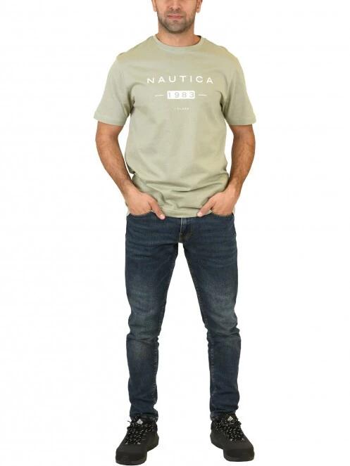 Nautica Clarke T-Shirt férfi rövid ujjú póló zöld színben 5