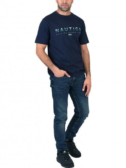 Nautica Nero T-Shirt férfi rövid ujjú póló sötétkék színben 5