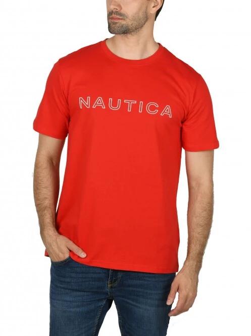 Nautica Scuttle T-Shirt férfi rövid ujjú póló piros színben 2