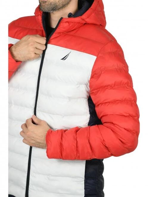 Nautica Mallory Padded Jacket férfi utcai kabát piros színben 5